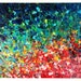 SALE - Original Acrylic Painting Abstract Rainbow FREE SHIPPING 16 x 20 Large Irish Luck Color Textured Red Yellow Aqua Blue Teal Green Navy