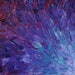 SALE - Original Acrylic Abstract Painting Peacock Feathers Purple Eggplant Plum Lilac Lavender Water Ocean Waves Nature Theme Art 11 x 14