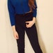 SALE: Fun Vintage Zipper Front Striped 80s Crop Top