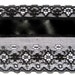 Victorian Wide Lace With Satin Ribbon, Black, 3" inch wide, 1 Yard, For Apparel, Accessories, Home Decor, Victorian & Romantic Crafts