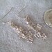 Vtg RETRO Pierced Earrings - Silvertone Butterflies -R451