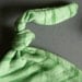 Newborn/ Hospital Hat, Green with a knot top. Soft stretchy material. Made by lippybrand. READY TO SHIP
