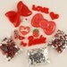 Kawaii "glitz" RED DIY deco kit to bling out your phone - Set 144B