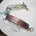 Sweet and Swift bracelet- vintage multi strand. sea green turquoise. copper resin pendant. vintage inspired jewelry. jettabugjewelry