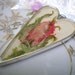 Rose Bud Blossom pendant- art resin pendant original painting. rosy pink. silver heart large bezel. Jettabugjewelry