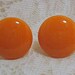 Vintage Bakelite earrings butterscotch large screw backed