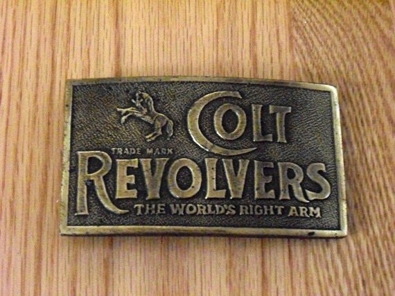 Vintage Colt Revolvers Belt Buckle