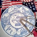 Vintage Blue and White China Plate Beach Cottage Chic Nautical