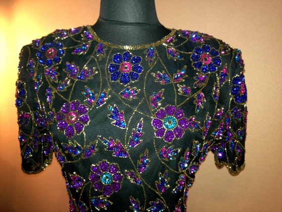 80s Red Sequin Blouse 12 14 main image 0