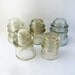 Lot of 5 Clear Glass Insulators - Hemingray - Armstrong - Whitall Tatum