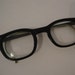 Vintage Black Horn Rim USS Army Issue Glasses 1950's Romco Spectacles