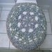 Crochet Toilet Seat Cover, Toilet Seat Cozy - Ocean/rococo (TSC1)