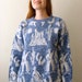 Hey COWBOY Blue Sweater 100% Cotton