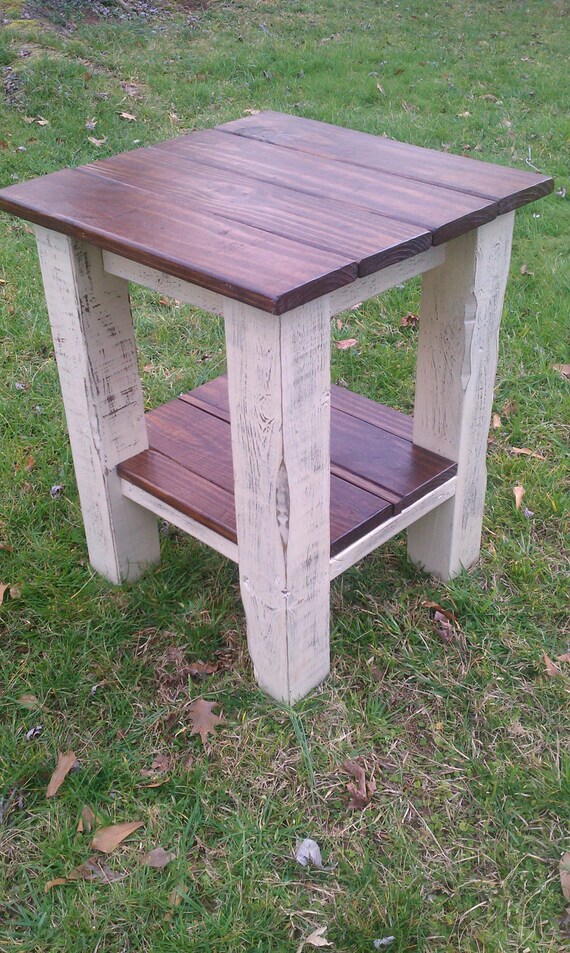Items similar to Distressed End Table on Etsy