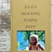 vintage book picture frame. READABLE vintage book as unique photo frame. tan/khaki, girl. Good Morning Young Lady, 1953