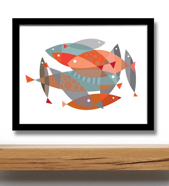 Kitchen Wall Art Wall Décor Mid Century Modern by visualphilosophy