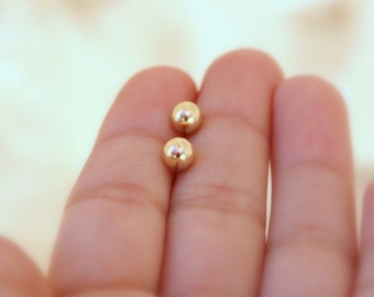 gold stud earrings - gold stud - gold filled earrings, 6mm post earrings, ball earrings,stud earrings,gold earrings
