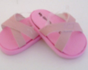 Items similar to Zebra Striped Pink Sandals on Etsy