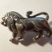 Vintage Sterling Silver Brooch, Lion, Stunning Detail, Marcasite Mane, Stamped