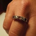 RESERVED FOR AMERIWOMAN Vintage Silver Ring. Sterling Silver with Clear Stones and Pink Stones, Size 10