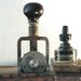 bates automatic number stamp - industrial home office desk work decor dad gift