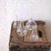 pyrex scientific beakers set of 4 glass with white lettering industrial vases urban farmhouse decor or display