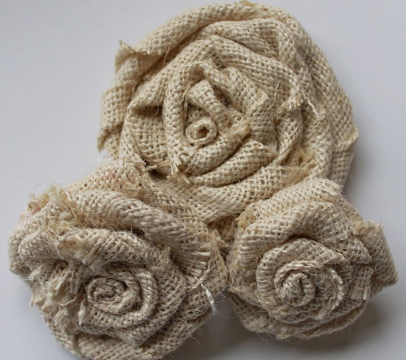 Items similar to Burlap Roses on Etsy