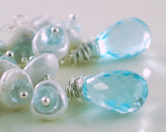London Blue Quartz, Rainbow Gemstone and Amethyst Halo Mini Gold Pendants