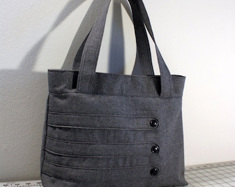 Customizable Medium Tote Bag with Decorative Straps -- Choose Your Color