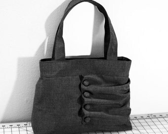 Customizable Ruffled Flap Handbag with Buttons -- Choose Your Color
