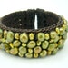 Green freshwater pearl bangle