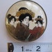 Antique Japanese Satsuma Large Buckle Geisha Figural 2.5 Inch Superb