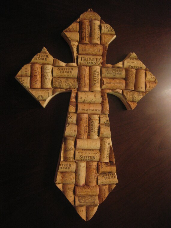 Items Similar To Mosaic Wine Cork Cross On Etsy