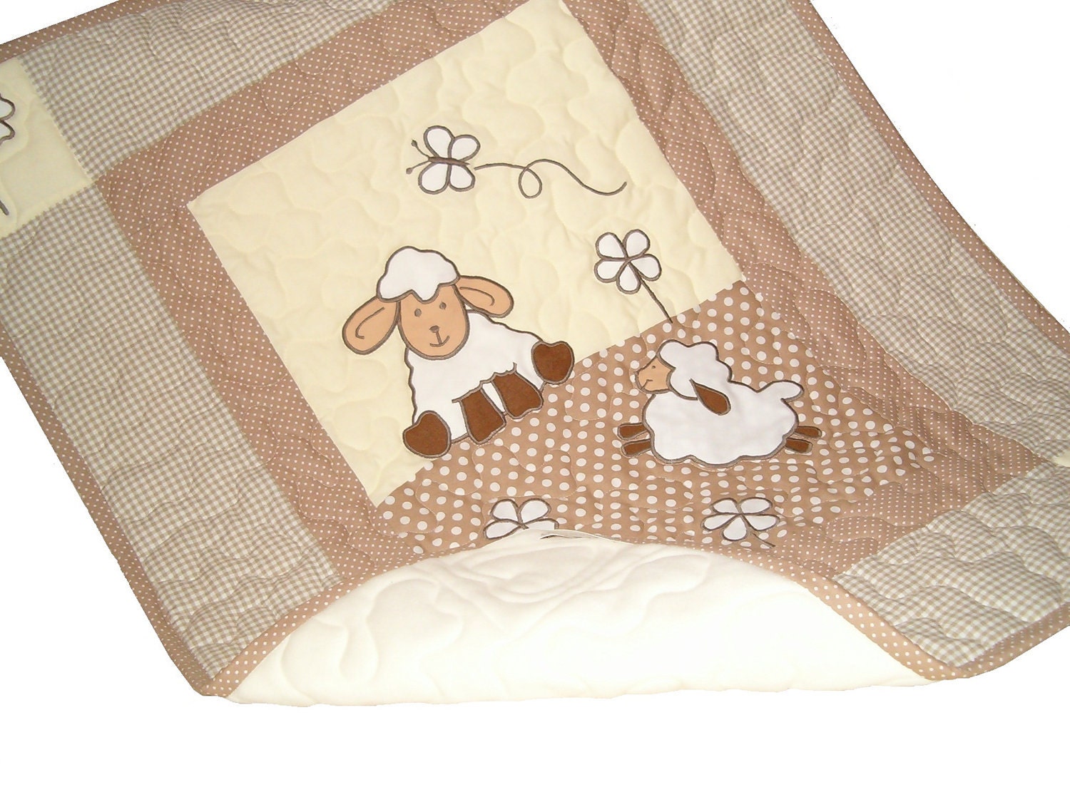 Lamb Baby Blanket Natural Baby Quilt Blanket