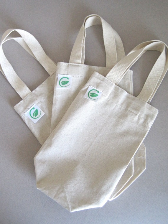 Items similar to 10 Recycled Cotton Canvas Wine Bag Bundle on Etsy