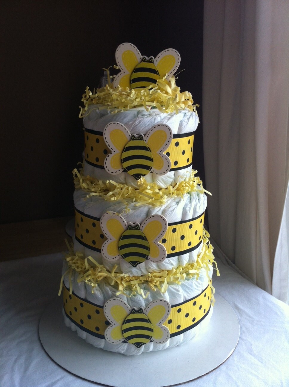 Adorable Bumble Bee Diaper Cake