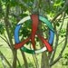 Colorful stained glass peace sign