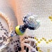 CLEARANCE beaded hat pin women sunshine chick yellow lamp glass bird hand wired nest ivory Eggs Victorian scarf stick pin brooch TAGT tenX