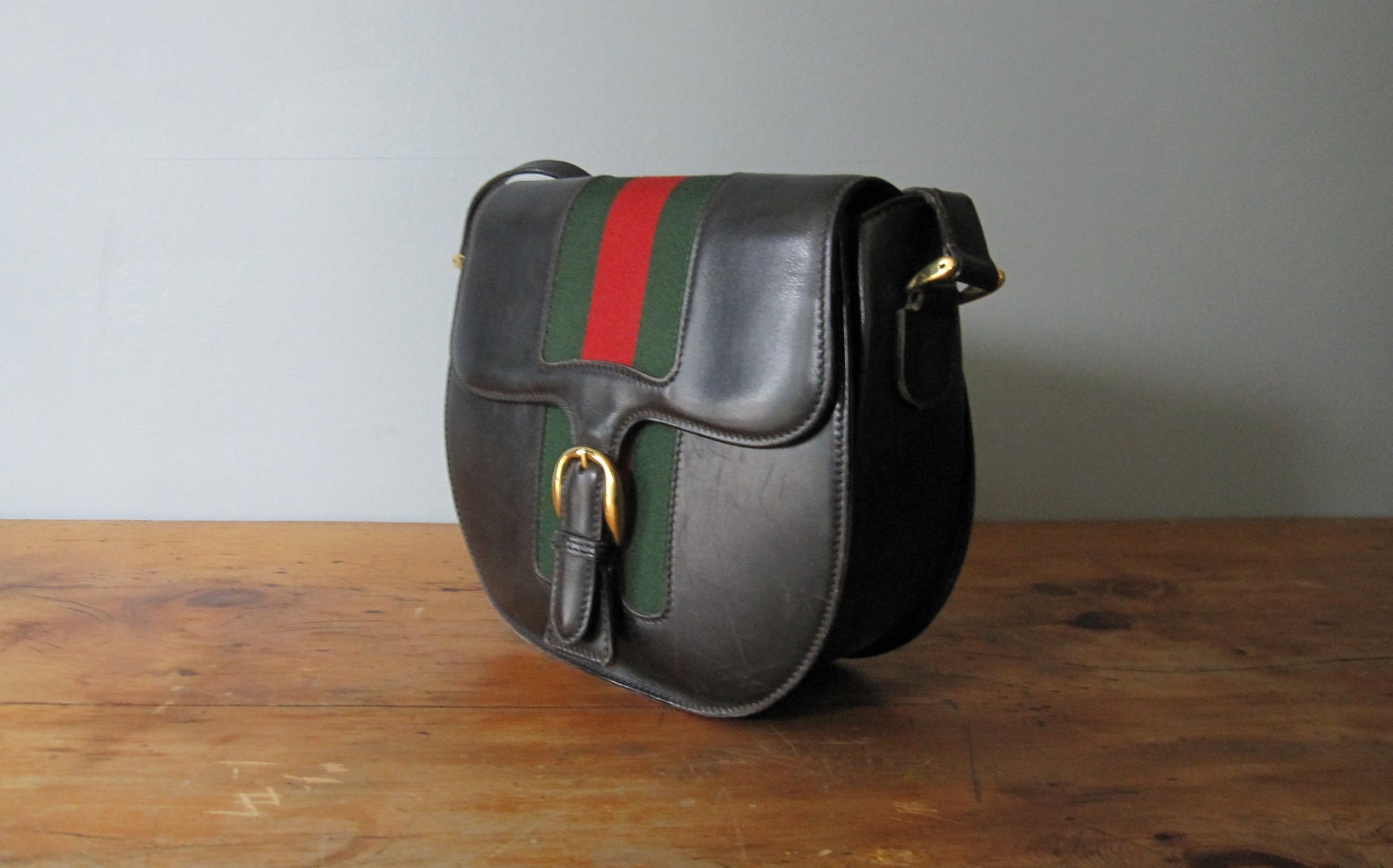 SALE 50% OFF Vintage Gucci Saddle Bag Messenger Bag/Satchel