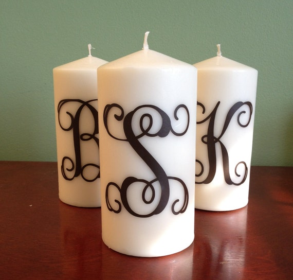 Items Similar To Monogrammed Candle, Personalized Candle, Initial ...