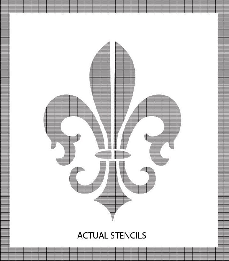 Large Wall Fleur De Lis Damask STENCIL by innovativestencils