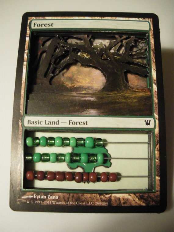 Magic the Gathering Life Counter Abacus Forest