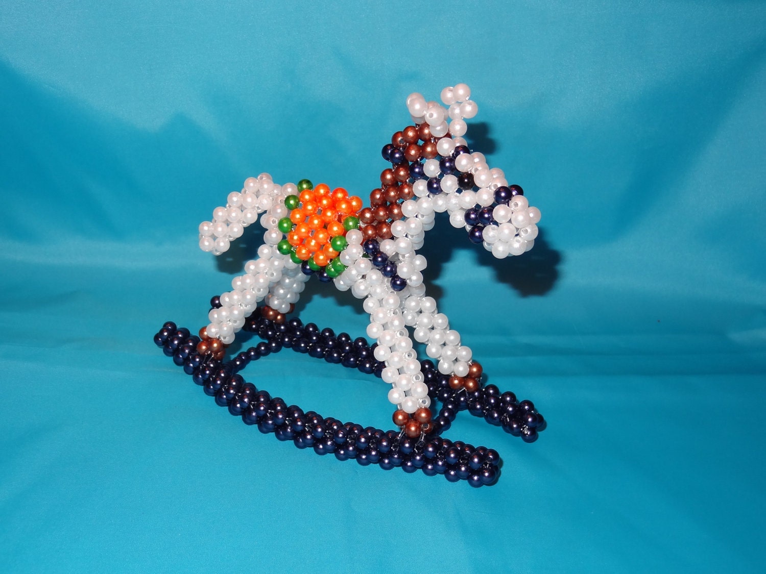 Beaded horse 3D Beaded Animal Figurine sitter by JajaCreations