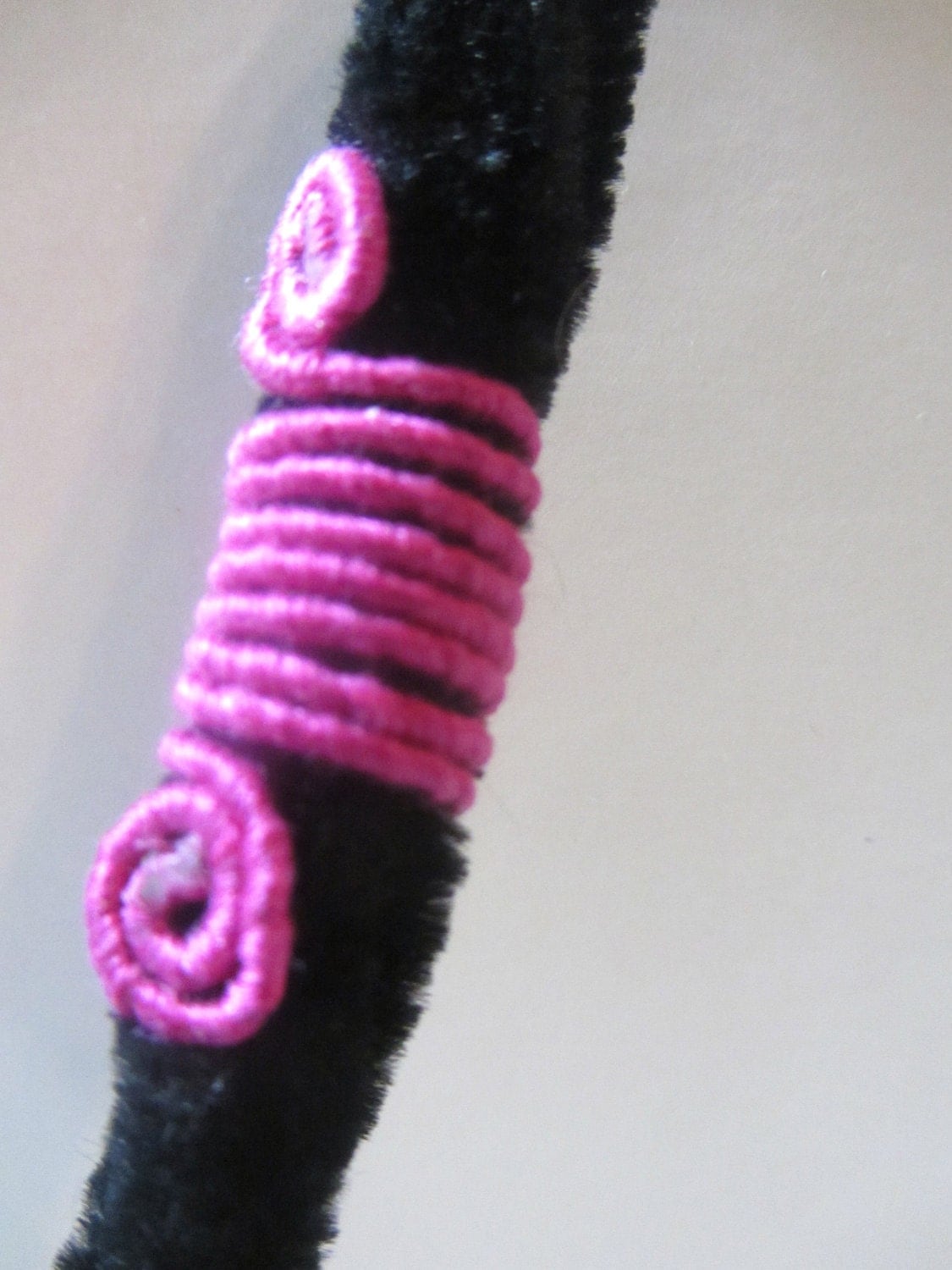 PINK Swirl Thread Wrapped Dread Locs Braids Twist Hair Jewelry