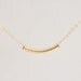 Hammered gold filled curved bar necklace - modern everyday jewelry