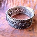 Circa 1930's Art Nouveau Antique Bracelet Steel Filigree Hinged Bangle