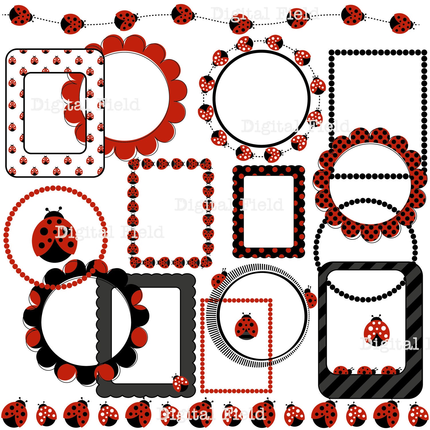 ladybug clip art borders - photo #17