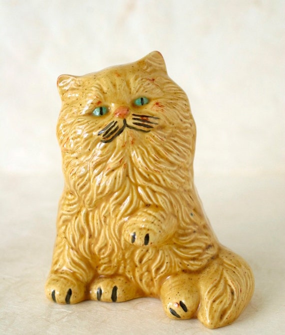 vintage ceramic persian cat statue