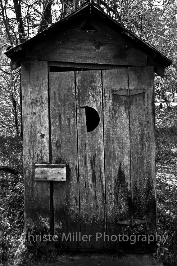 Outhouse Black & White Photo Print