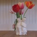 Vintage Dutch Boy & Girl Vase, 1950s Vase, White Vase, Dutch Vase